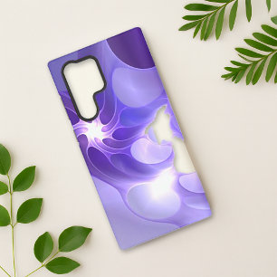 Coque Samsung Galaxy Étui Abstrait Néon Tourbillon Violet Futuriste