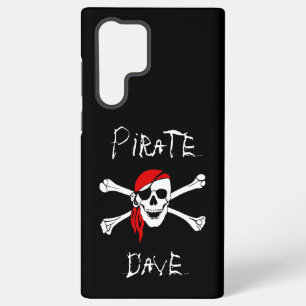 Coque Samsung Galaxy Étui de couverture Samsung crâne de pirate noir et