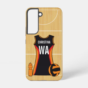 Coque Samsung Galaxy Étui de smartphone de netball personnalisé
