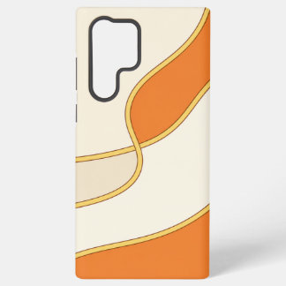Coque Samsung Galaxy Étui de téléphone à courbe orange minimal