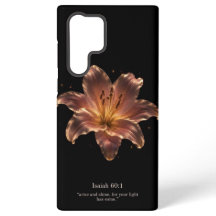 Étui de téléphone à fleurs de lys élégant avec écr