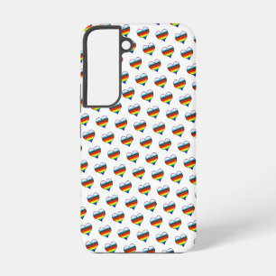 Coque Samsung Galaxy Étui de téléphone à motif de cœur arc-en-ciel