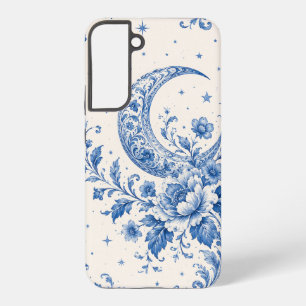 Coque Samsung Galaxy Étui de téléphone à motif floral croissant de lune