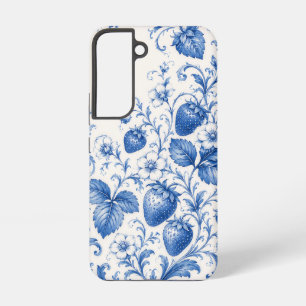 Coque Samsung Galaxy Étui de téléphone à motif floral de fraise en Chin