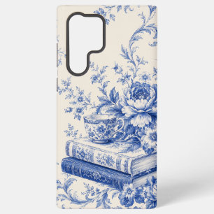 Coque Samsung Galaxy Étui de téléphone Blue Chinoiserie Books and Tea