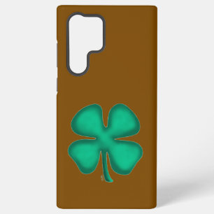 Coque Samsung Galaxy Étui de téléphone brun S22 Lucky 4 Leaf Irish Clov