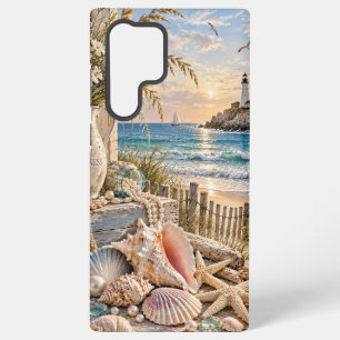 Coque Samsung Galaxy Étui de téléphone de plage côtière et phare
