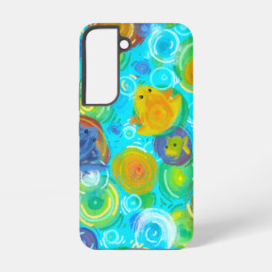 Coque Samsung Galaxy Étui de téléphone en eau colorée Grenouilles Arc-e
