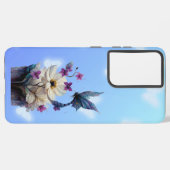 Coque Samsung Galaxy Étui de téléphone Fleurs Blanches (Côté gauche)