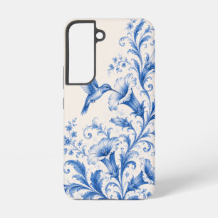 Coque Samsung Galaxy Étui de téléphone floral Colibri Bleu