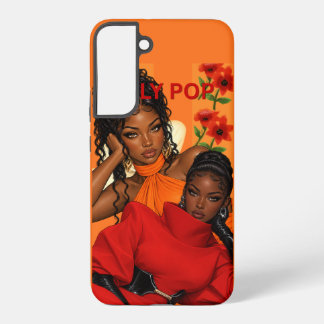 Coque Samsung Galaxy Étui de téléphone orange mode girly pop