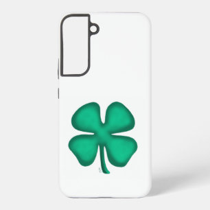 Coque Samsung Galaxy Étui de téléphone S22Plus blanc Trèfle irlandais L