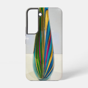 Coque Samsung Galaxy Étui de vase en larmes Murano à rayures de bijoux