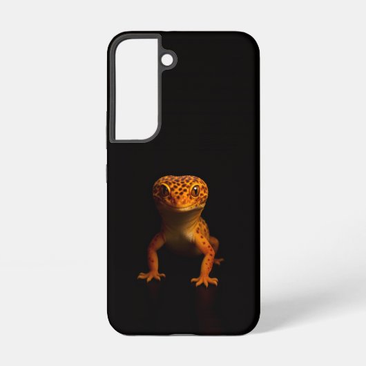 Coque Samsung Galaxy Étui Galaxy S22 Black 4 Luxe, Gecko léopard (Verso)