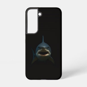 Coque Samsung Galaxy Étui Galaxy S22 Black 4 Luxe, Grand Requin Blanc