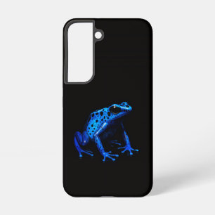 Coque Samsung Galaxy Étui Galaxy S22 Black 4 Luxe, Grenouille bleue