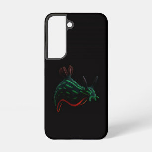 Coque Samsung Galaxy Étui Galaxy S22 Black 4 Luxe, limace de mer néon