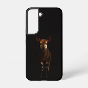 Coque Samsung Galaxy Étui Galaxy S22 Black 4 Luxe, Okapi de forêt