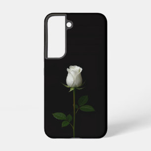 Coque Samsung Galaxy Étui Galaxy S22 Black 4 Luxe, Rose Blanche Pure