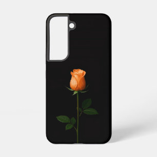Coque Samsung Galaxy Étui Galaxy S22 Black 4 Luxe, Rose Orange Soleil C