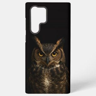 Coque Samsung Galaxy Étui Galaxy S22 Ultra Black 4 Luxe, Hibou à l'œil