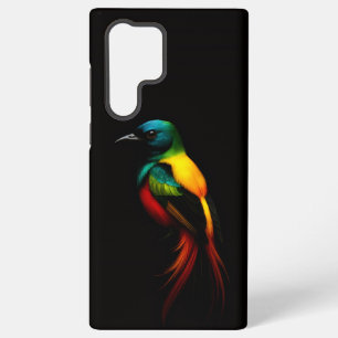Coque Samsung Galaxy Étui Galaxy S22 Ultra Black 4 Luxe, Oiseau Arc-en-