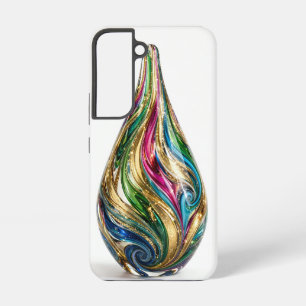 Coque Samsung Galaxy Étui Luxe Murano en forme de larme à tourbillons d