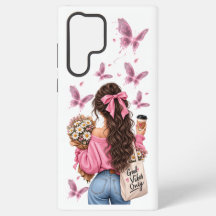 Étui pour téléphone Girl Boho Papillon | Bonnes Vi