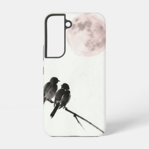 Coque Samsung Galaxy Étui pour téléphone Soft Moon Birds Pastel - Samsu