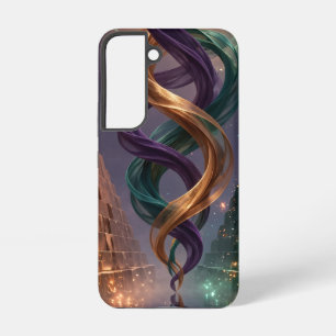 Coque Samsung Galaxy Étui Pyramide Lune Triple Ruban Mystique