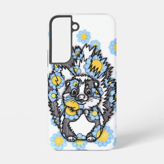 Coque Samsung Galaxy Étui Samsung Galaxy avec mouffette mignonne et fle