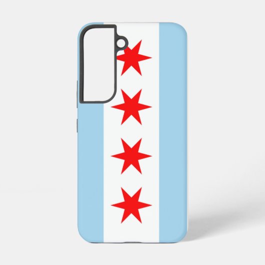 Coque Samsung Galaxy Étui Samsung Galaxy S22 Drapeau de Chicago (Verso)