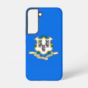 Coque Samsung Galaxy Étui Samsung Galaxy S22 Drapeau du Connecticut, Ét