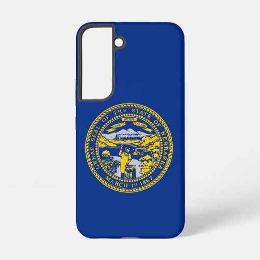 Coque Samsung Galaxy Étui Samsung Galaxy S22 Drapeau du Nebraska (Verso)