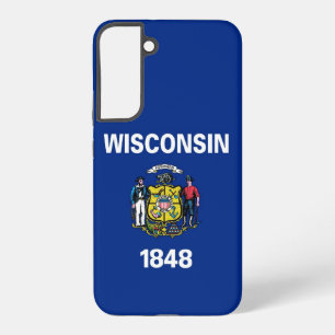 Coque Samsung Galaxy Étui Samsung Galaxy S22 Plus Drapeau du Wisconsin