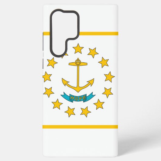 Coque Samsung Galaxy Étui Samsung Galaxy S22 Ultra drapeau de Rhode Isl (Verso)