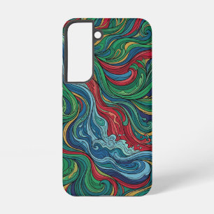 Coque Samsung Galaxy Étui Samsung Ligne d'Art de Cascade d'Eau Abstrait