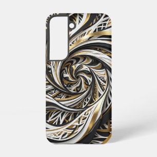 Coque Samsung Galaxy Étui Samsung monochrome or avec escalier abstrait