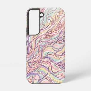 Coque Samsung Galaxy Étui Samsung pastel champ de blé abstrait