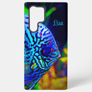 Coque Samsung Galaxy Étui Samsung Poisson Tropical Bleu Personnalisé