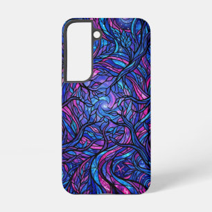 Coque Samsung Galaxy Étui Samsung Violet Cosmique Forêt Abstraite