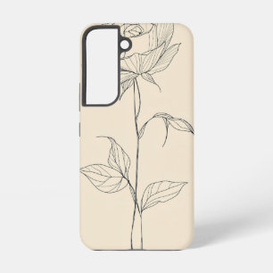 Coque Samsung Galaxy Étui Téléphone Élégance Ligne Rose