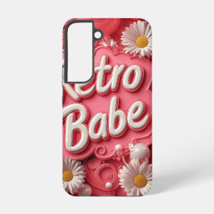 Coque Samsung Galaxy Étui téléphone Fleur Retro Babe (Rouge)