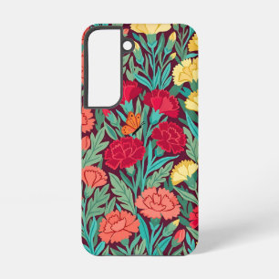 Coque Samsung Galaxy Étuis Samsung Carnations Papillons Abstraits