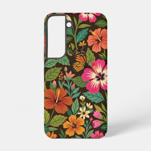 Coque Samsung Galaxy Étuis Samsung Monarch papillon abstrait Hibiscus