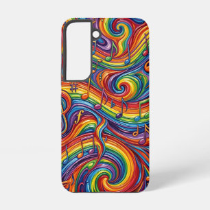 Coque Samsung Galaxy Étuis Samsung Notes de Musique Abstraites Arc-en-C