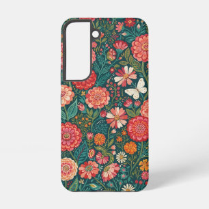 Coque Samsung Galaxy Étuis Samsung papillons floraux colorés abstraits