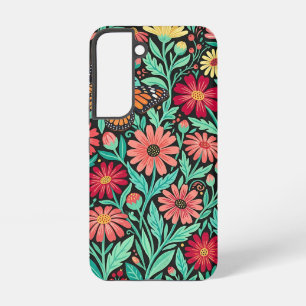 Coque Samsung Galaxy Étuis Samsung Papillons Marguerites Nordiques Abst