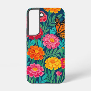 Coque Samsung Galaxy Étuis Samsung pour papillon de jardin aux soucis a
