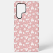 Coque Samsung Galaxy Faisceaux et points - rose et blanc (Verso)